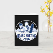 Board Meeting 2026 Funny Snowboarding Winter Srts  カード (黄色い花)