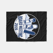 Board Meeting 2026 Funny Snowboarding Winter Srts  フリースブランケット (正面(横))