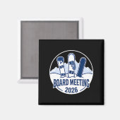 Board Meeting 2026 Funny Snowboarding Winter Srts  マグネット (正面/裏面)