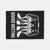 Board Meeting Snowboarders Skiing Enthusiasts Wint フリースブランケット (正面(横))