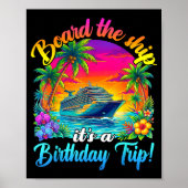 Board The Ship It's A Birthday Trip Matching Birth ポスター (正面)