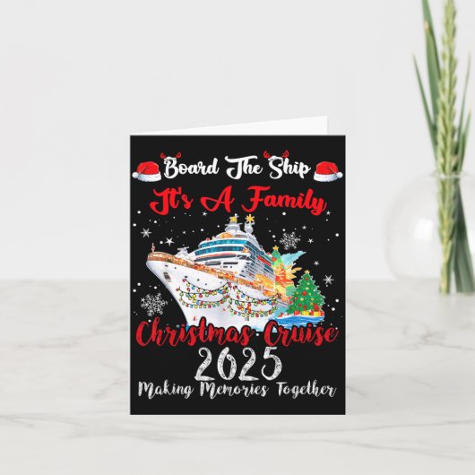 Board The Ship It's A Family Christmas Cruise 2025 カード (正面)