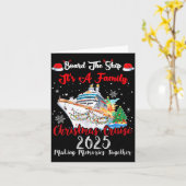 Board The Ship It's A Family Christmas Cruise 2025 カード (黄色い花)