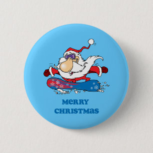 BoardChickサンタのメリークリスマス 缶バッジ