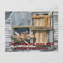 Boarded おもしろい Up Window新しいアドレスカードを移動 案内ポストカード