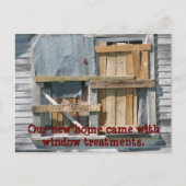 Boarded おもしろい Up Window新しいアドレスカードを移動 案内ポストカード (正面)