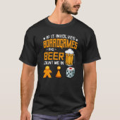 Boardgames Beer Count Gamer Drinking Tシャツ (正面)