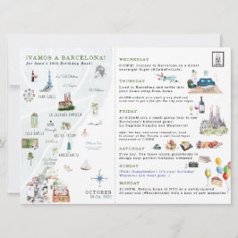 Boarding Pass | スペインでの週末招待状 招待状