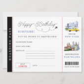 Boarding Pass | スペインでの週末招待状 招待状 (正面)