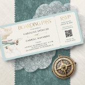 Boarding Pass Airplane Wedding Invitation 招待状