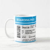 Boarding Pass (blue) コーヒーマグカップ (左)
