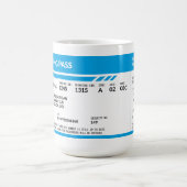 Boarding Pass (blue) コーヒーマグカップ (中央)