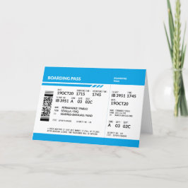 Boarding Pass (blue) サンキューカード