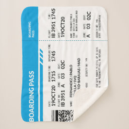 Boarding Pass (blue) シェルパブランケット