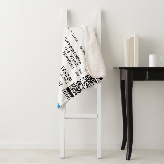 Boarding Pass (blue) シェルパブランケット (インサイチュ)