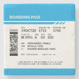 Boarding Pass (blue) ストーンコースター