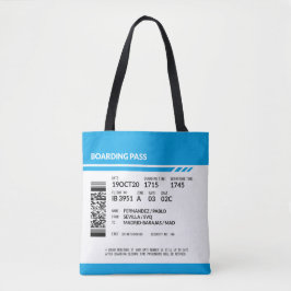 Boarding Pass (blue) トートバッグ