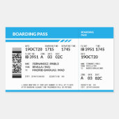 Boarding Pass (blue) 長方形シール (正面)