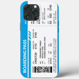 Boarding Pass (blue) iPhone 13 Pro Maxケース
