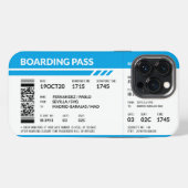 Boarding Pass (blue) iPhoneケース (裏面横)