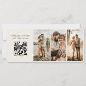 Boarding Pass Plane QR Code Save the Date (裏面)