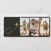 Boarding Pass Plane Ticket Save The Date (裏面)