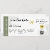 Boarding Pass Save the Date – Destination Wedding (正面/裏面)