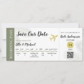 Boarding Pass Save the Date – Destination Wedding (正面)