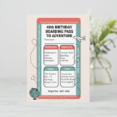 Boarding Pass to Adventure – Travel Themed 招待状 (スタンド正面)