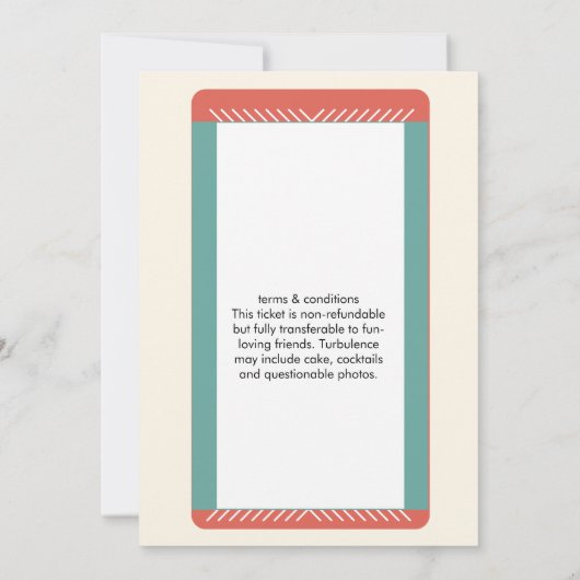 Boarding Pass to Adventure – Travel Themed 招待状 (裏面)