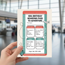 Boarding Pass to Adventure – Travel Themed 招待状