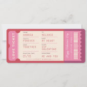 Boarding Pass To Love Plane Ticket Valentine's Day シーズンカード (正面)