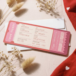 Boarding Pass To Love Plane Ticket Valentine's Day シーズンカード
