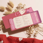 Boarding Pass To Love Plane Ticket Valentine's Day シーズンカード