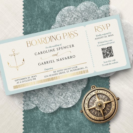 Boarding Pass Wedding Invitation 招待状
