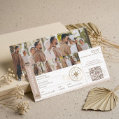 Boarding Plane Ticket Destination Wedding Photo 招待状