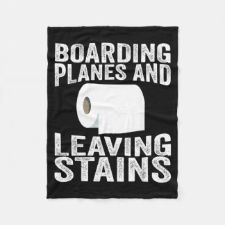 Boarding Planes And Leaving Stains フリースブランケット
