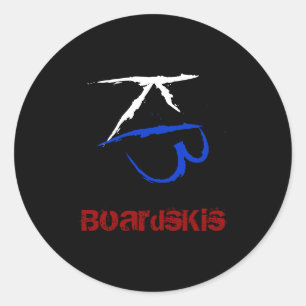 BoardsKis – エンブレムステッカー(黒) ラウンドシール