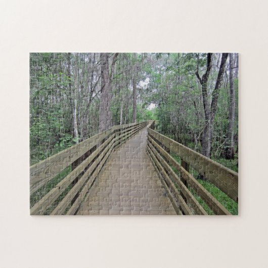 Boardwalk Through the Woods photograph on a Puzzle ジグソーパズル (横)