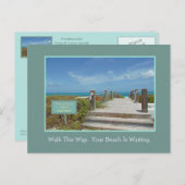 BOARDWALK TOビーチ/あなたのビーチは待機はがき ポストカード (正面/裏面)