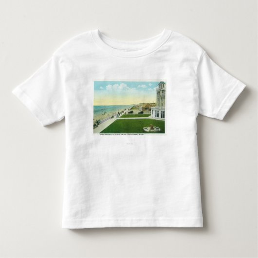 BoardwalkSeasideの空中写真、または トドラーTシャツ (正面)