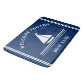 Boat 航海の Navy Blue Nameへようこそ バスマット (アングル)