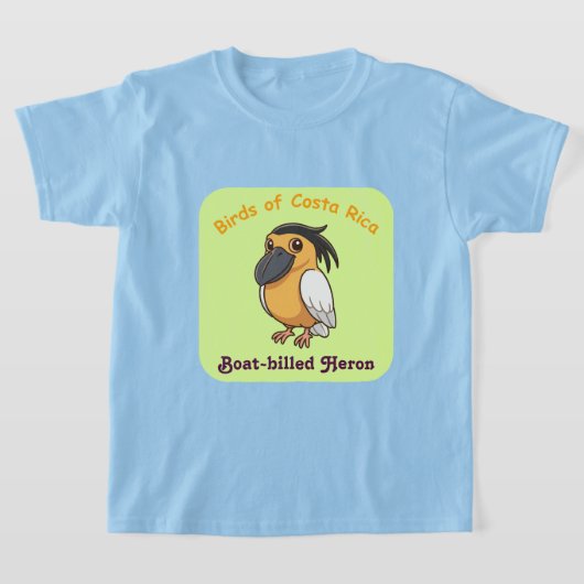 Boat-billed Heron(Birds of Costa Rica) 2 Tシャツ (レイダウン)