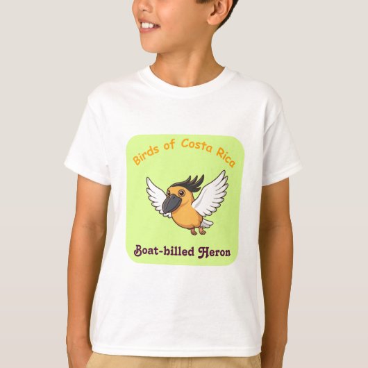Boat-billed Heron(Birds of Costa Rica) Tシャツ (正面)