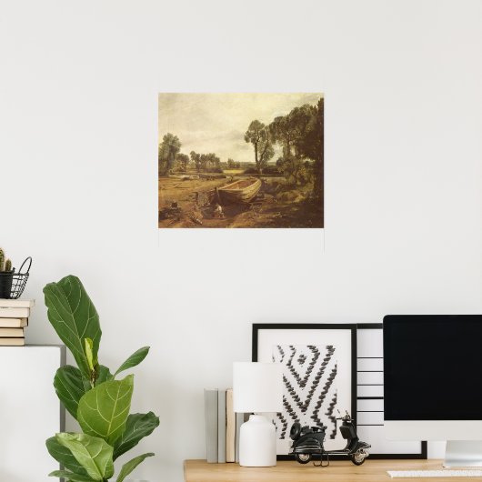 Boat-building near Flatford Mill, John Constable ポスター (ホームオフィス)
