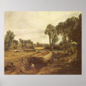 Boat-building near Flatford Mill, John Constable ポスター (正面)