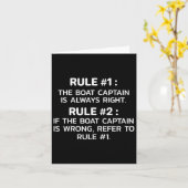 Boat Captain Rules Funny Boating  カード (黄色い花)