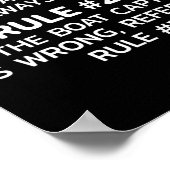 Boat Captain Rules Funny Boating  ポスター (角)