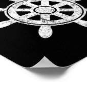 Boat Captain Wheel Sailboat Boating Sailor Gifts  ポスター (角)