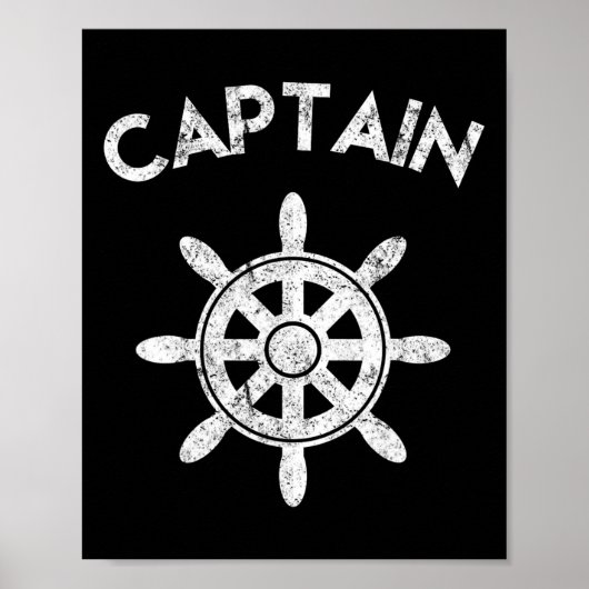 Boat Captain Wheel Sailboat Boating Sailor Gifts  ポスター (正面)